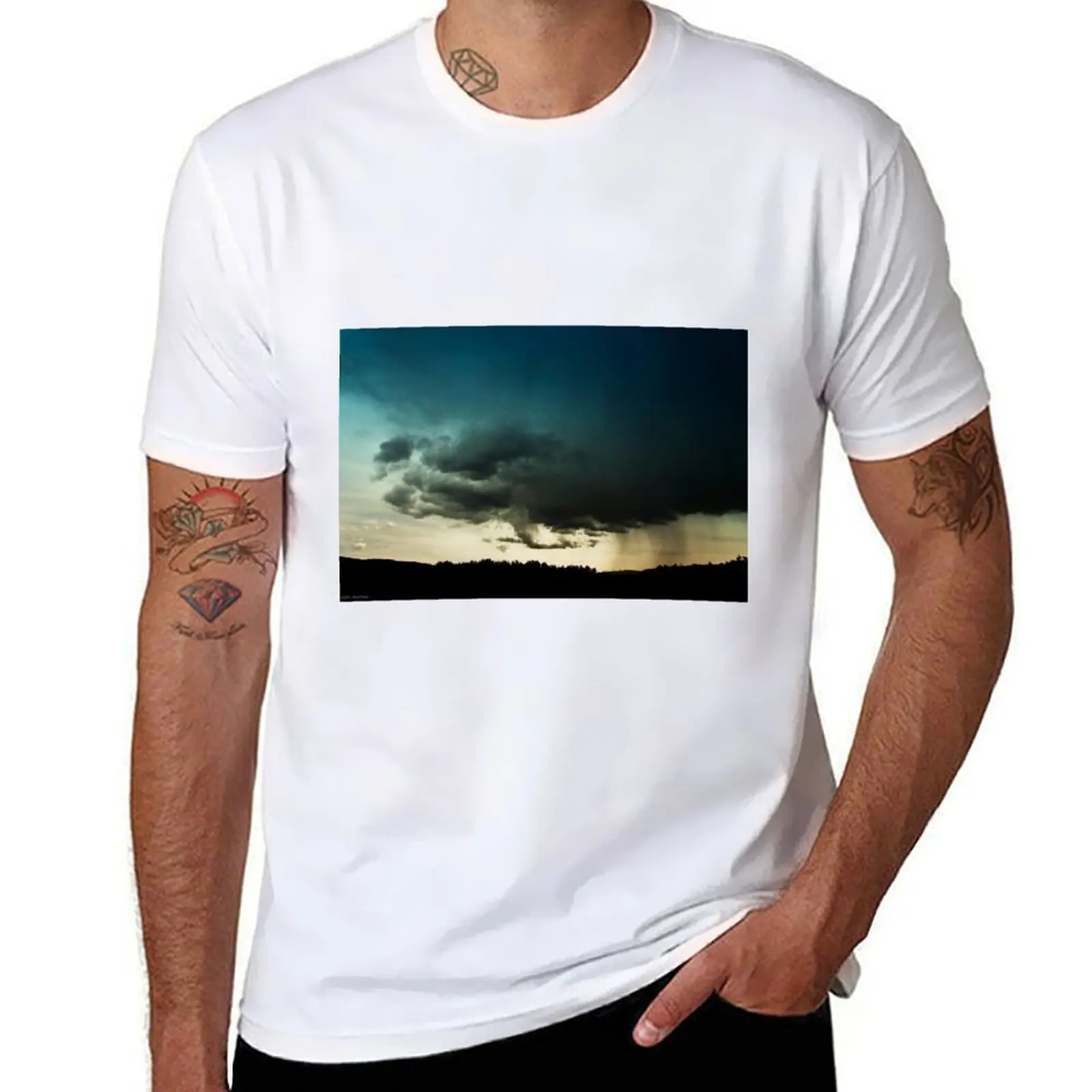 

Storm Over Stoney Indian Reserve T-Shirt man t shirts cotton man tshirt T-Shirt
