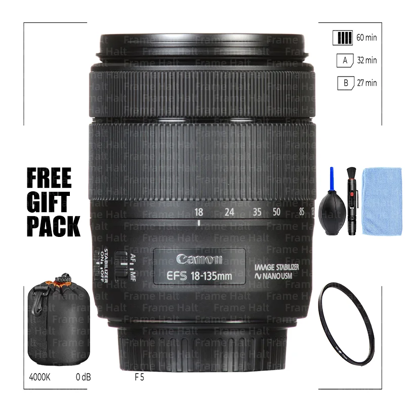 Canon EF-S 18-135mm f/3.5-5.6 lS USM APS-C Zoom Lens with Optical Image Stabilization