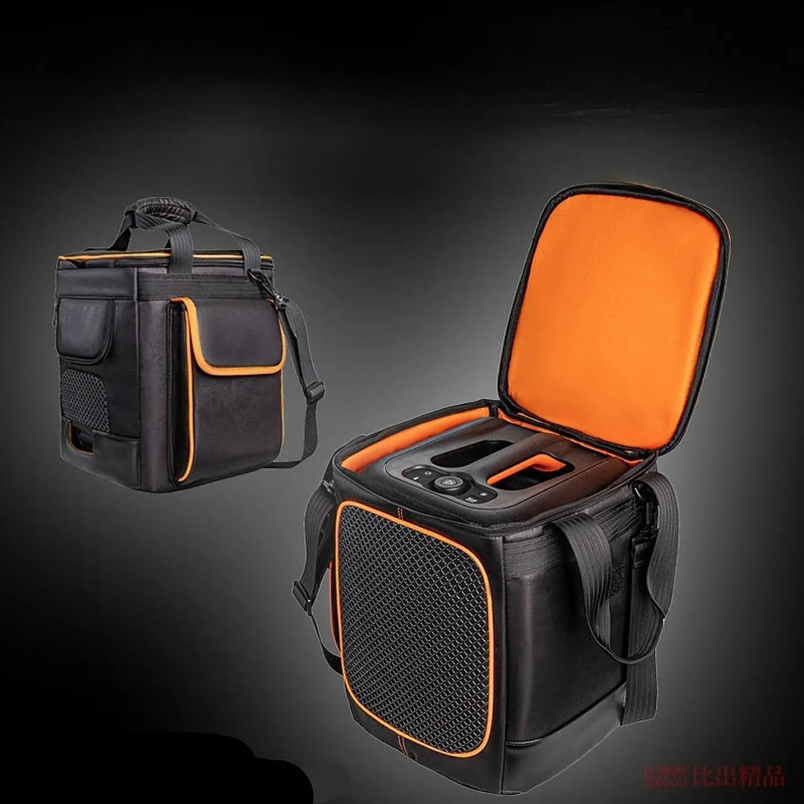 

Speaker Bag Speaker Storage Case Shockproof with Pocket, Portable Carrying Case Travel Bag with Shoulder Strap for Cable