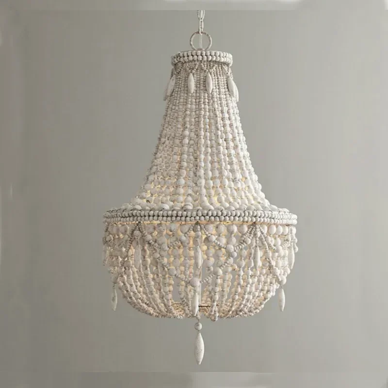 lustre nordico do vintage do estilo retro branco gray frisado pendurando arte para o quarto sala de jantar sotao 01