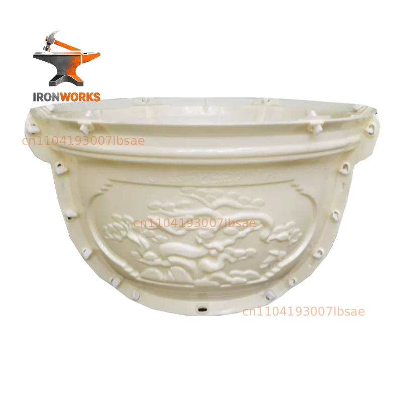 Cement round flower pot plastic mold homemade concrete bonsai large large diameter round model potted flower box