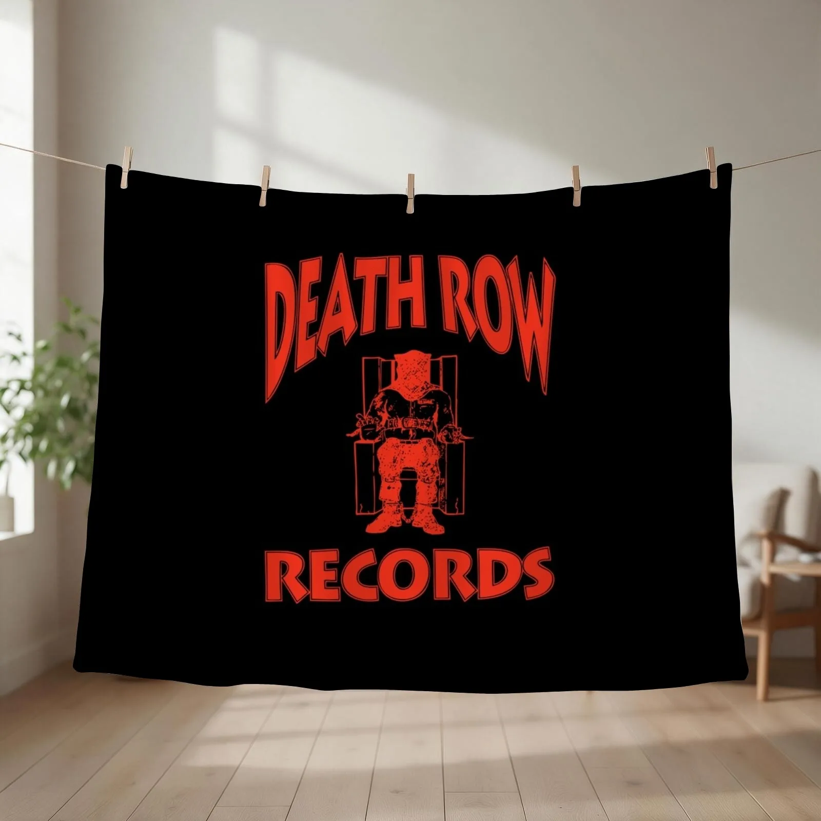 Death Row Records - Red Version Throw Blanket couch cozy soft plush fuzzy picnic outdoor blanket