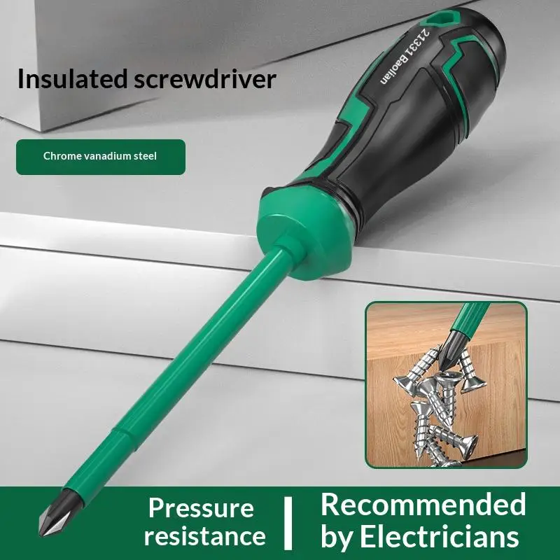 1000-V-isolierter Schraubendreher mit magnetischer Spitze, Schlitz-/Phillips- und Mutternschrauber für Elektriker und sichere Reparaturen