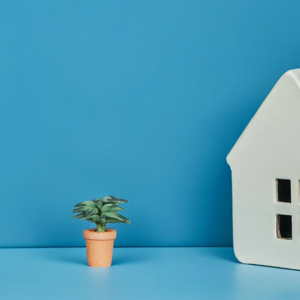 

Миниатюрные искусственные растения в горшках, масштаб 1:12, реалистичная искусственная имитация для кукольного домика, сада, мини-декора дома, сказочный сад