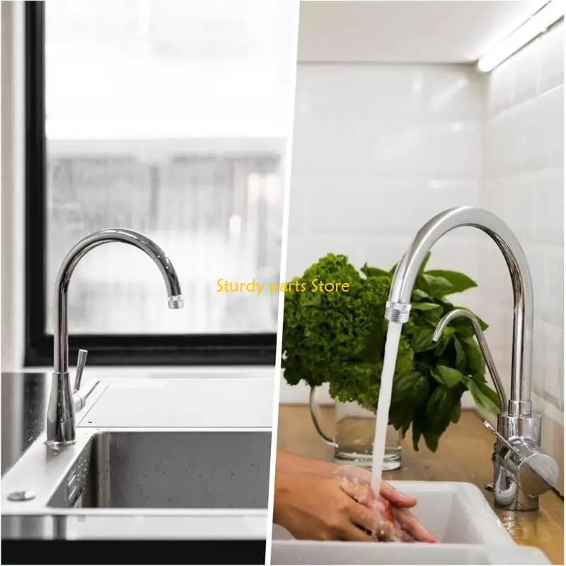 97QC مرفق خرطوم صنبور مقاوم للتسرب 2 حزمة متينة النحاس كروم لوحة Aerator محول 3/4inch الخيط يومي الاستخدام غير الرسمي