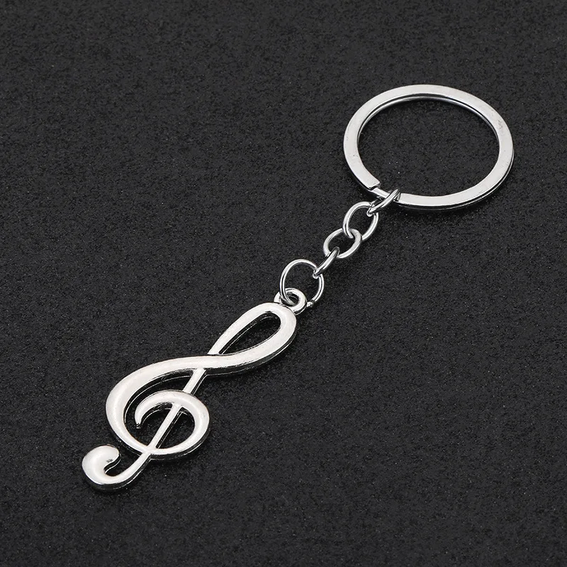 10pcs Metal Musical Note Music Symbol Key Rings Keyfob Keyrings Keychains