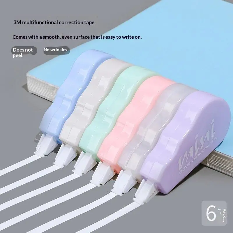 1 Set/6 Piece Cute Kawaii Macaron Correction Tape Altered Tools School Office Corrector Stationery Kids Sweet Novelty Supplies