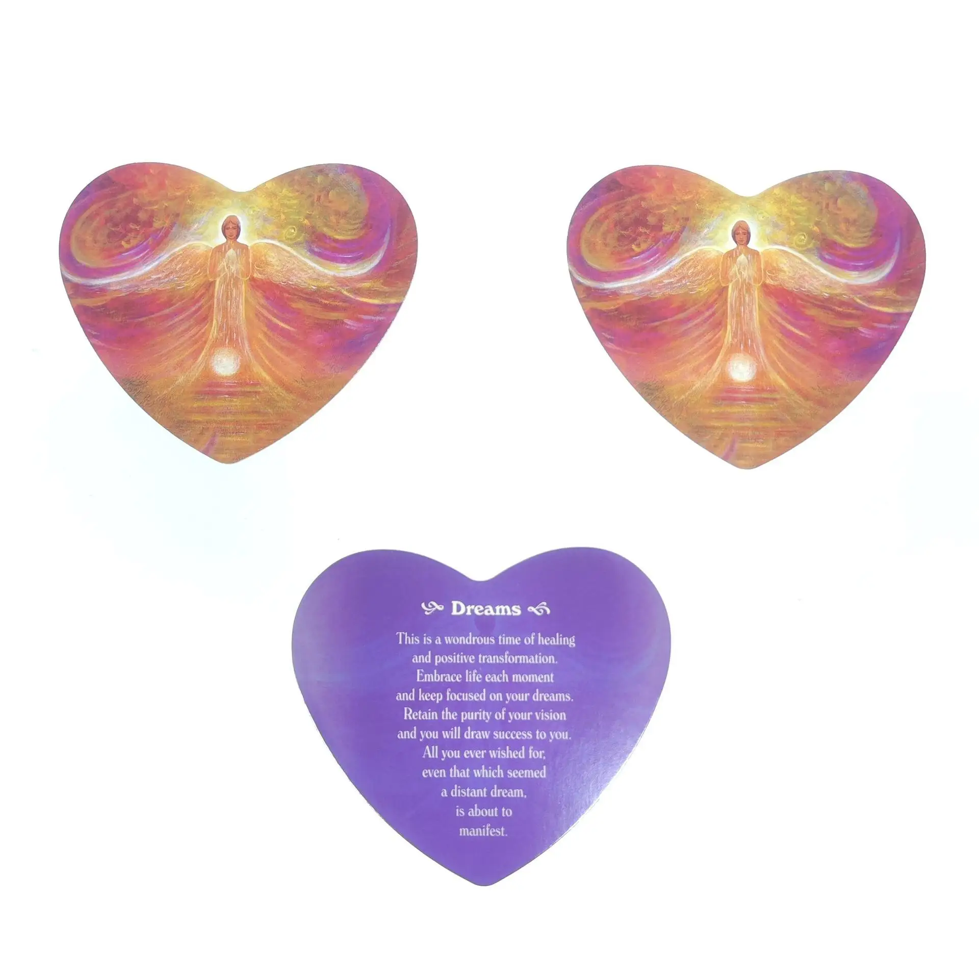 Guardian Angel Cards A 46 Oracle deck Heart shaped cards board games