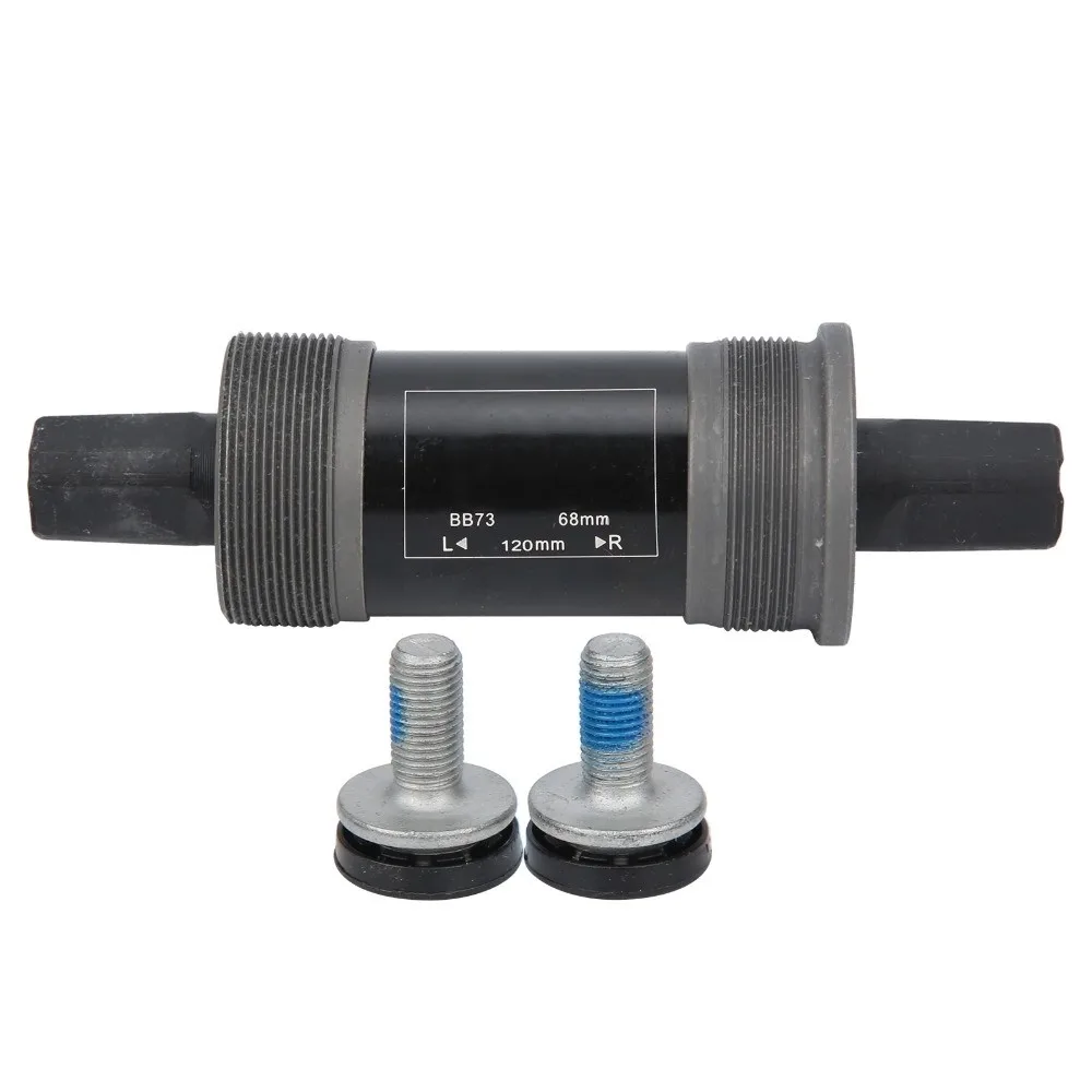 1 Set 68mm Sealed Bottom Bracket Carbon Steel 113/120/126mm Lengths Bike Bottom Bracket with Screws Square Taper view 2