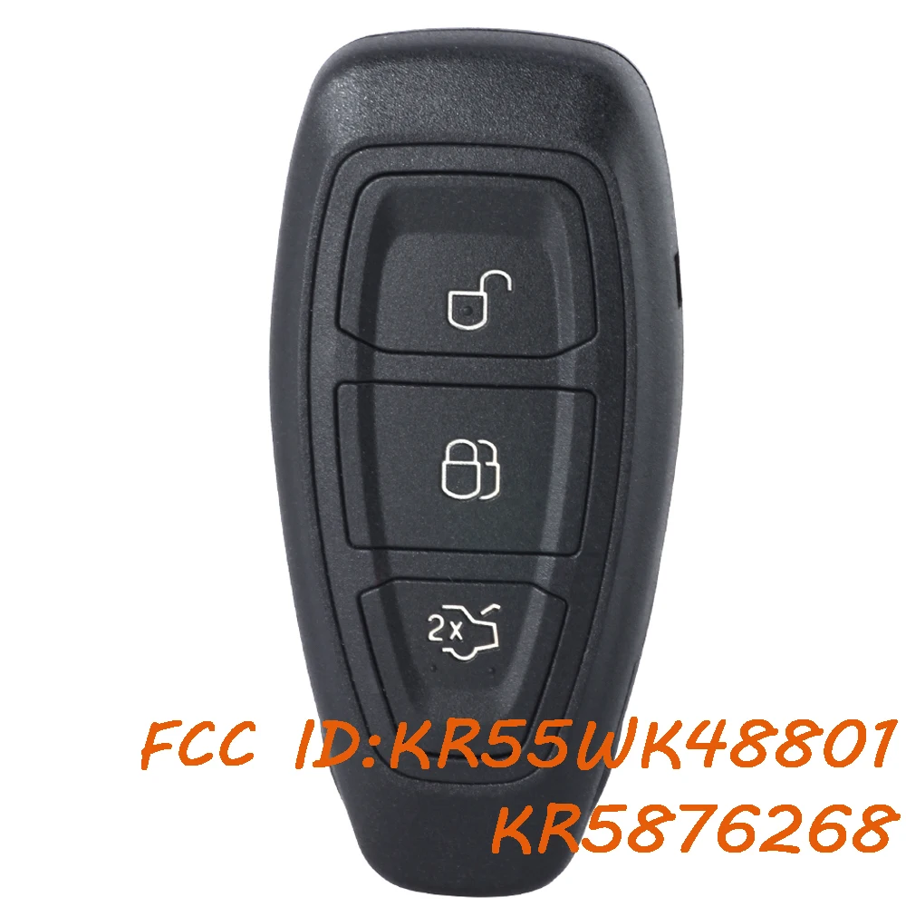 

KR55WK48801 KR5876268 Remote Key Fob for Ford C-Max Fiesta Grand Focus Mondeo Kuga 2014DJ5022 164-R8048 7S7T-15K601-ED 433MHz