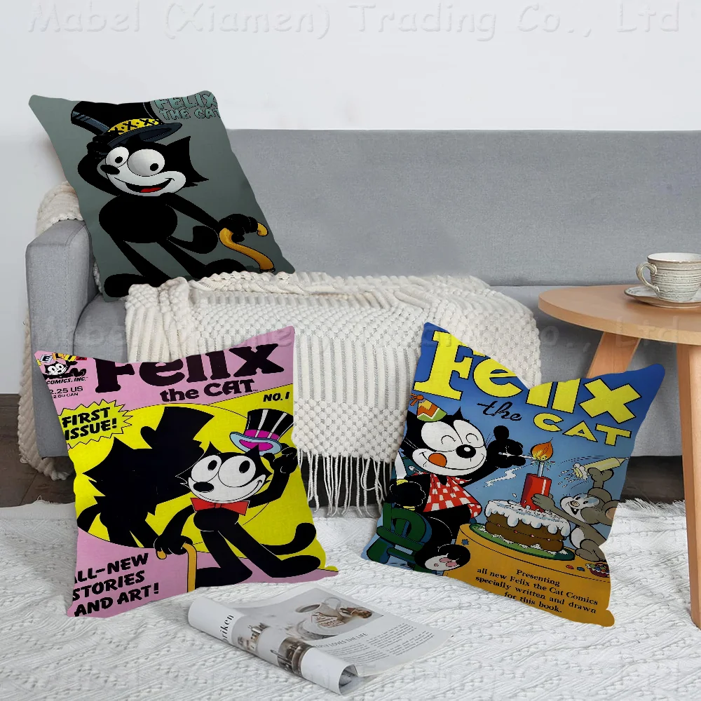 

Cartoon CuteF-Felix The C-Cats Cushion Cover Car Throw Pillow Case For Sofa Car Christmas Gift 40x40cm 45x45cm