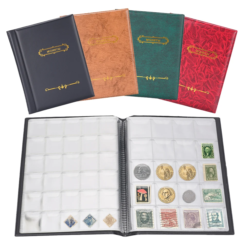 250 Pockets Coins Collection Album Book Money OrganizerS crapbook Collector Coin Holder Albums Mini Penny Coin Storage Bag