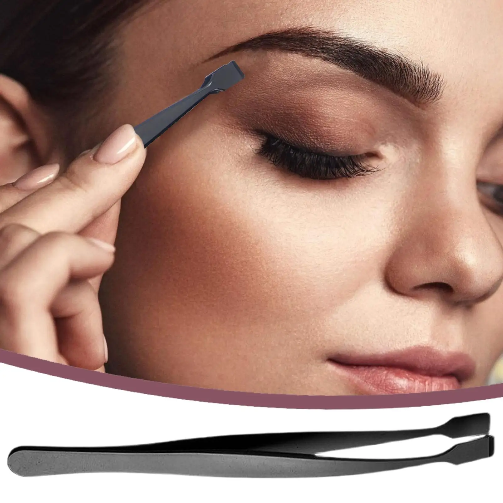 Lower Eyelash Tweezers Stainless Steel Eyelash Cluster Applicator Tweezers Lash Applicator Tool For Travel Salon Separating Prec