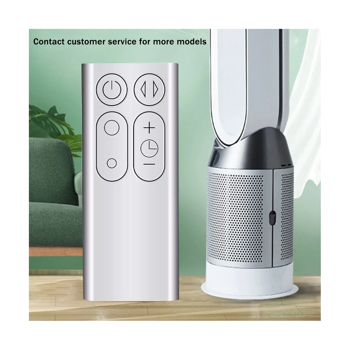 A14G-Сменный пульт дистанционного управления, подходит для очистителя воздуха AM11 TP00, безлистный вентилятор, пульт дистанционного управления, серебристый