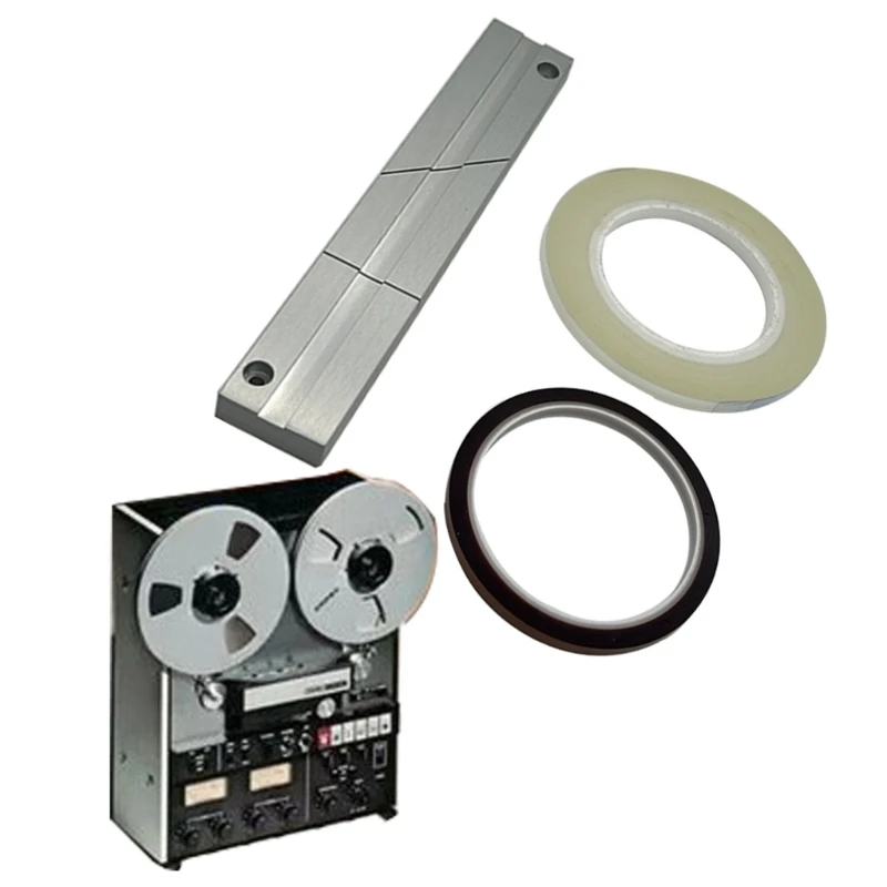 High Quality Aluminum Tape Splicing Block 1/4 10Inch Tape Splicing Set for Revoxsonido 1/4 10In Open Reel to Reel Tapes