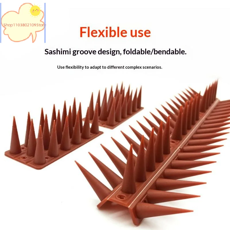 【HT】1/5Pcs Balcony Eaves Windowsills Bird Repellent Anti-Cat Bird Repeller Thorn Supplies Fence Wall Plastic Anti-Bird Spikes