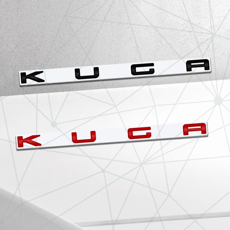 3D Auto Metal For Kuga Badge MK1 MK3 MK2 RS Line Eco Boost Hybrid Car Rear Trunk Emblem Sticker LOGO Decor Body Styling