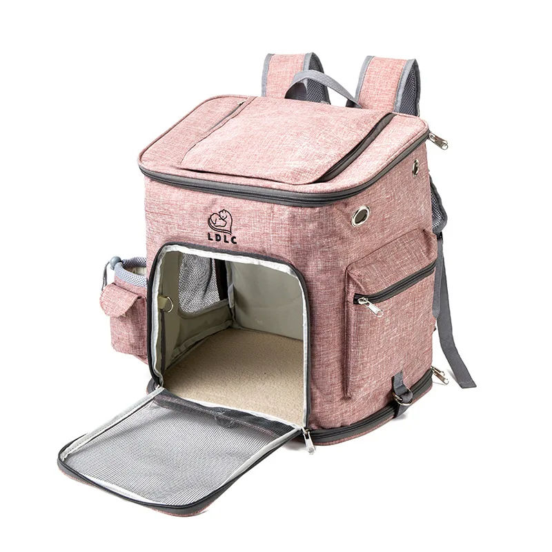 Mochila transportadora plegable grande para gatos con doble correa - imagen 5