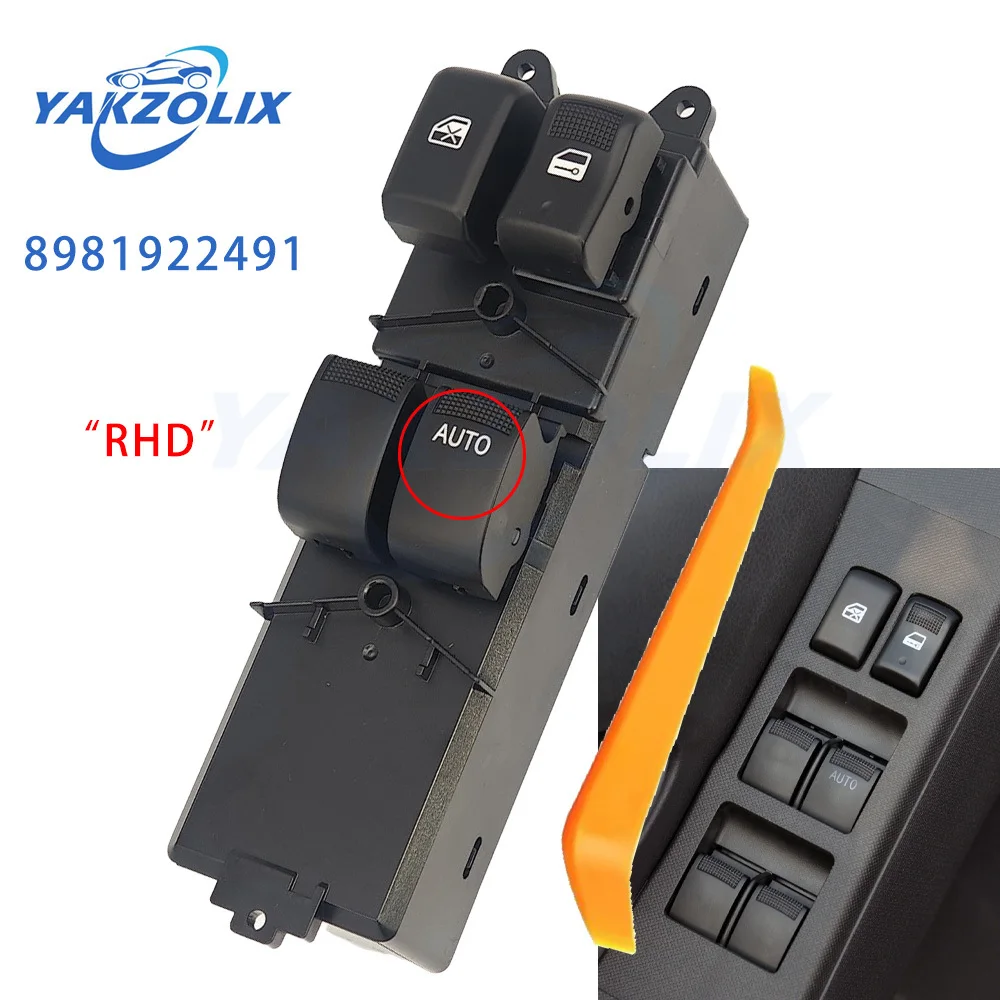 8981922491 Electric Power Window Control Switch Button for Isuzu D-Max 2-Door 2011 2012 2013 2014 2015 2016 2017 2018 2019 2020