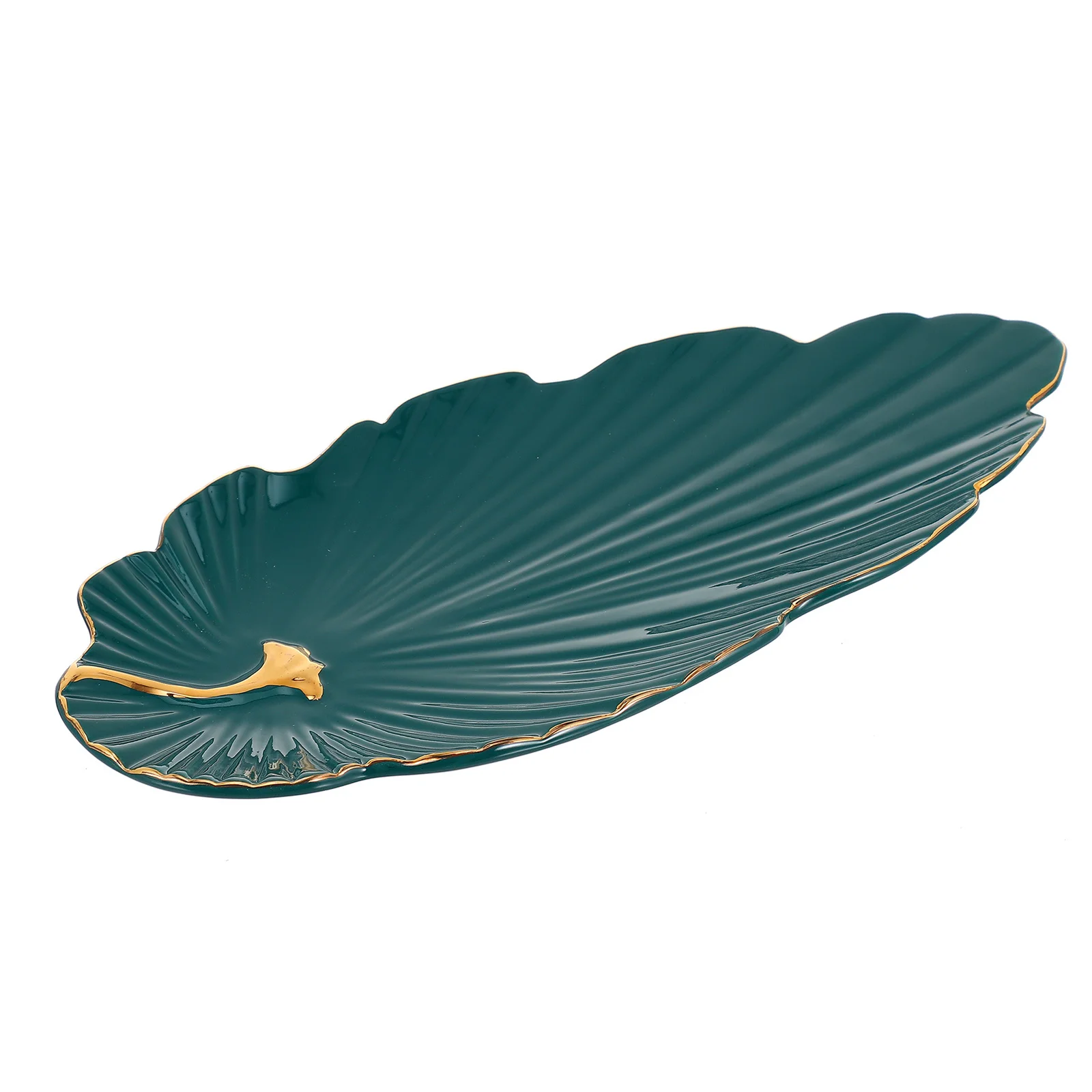 

Leaf Porcelain Jewelry Holder Sushi Plate Dumpling Dish Snack Plate Ring Display Dish Ceramic Tableware Bracelet Holder
