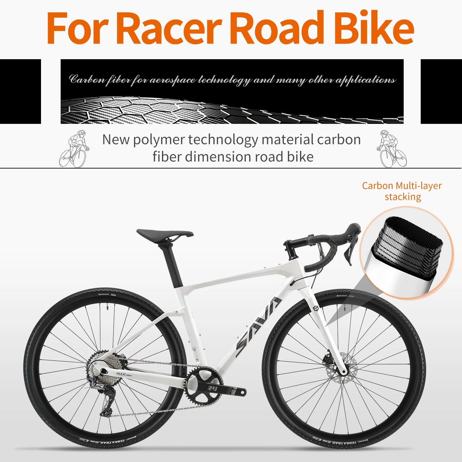 SAVA Carbon Fiber Gravel Road Bike GRX 600 Dual Disc 22 Speed/Single Disc 11 Speed Road Bike Race Bike 700C