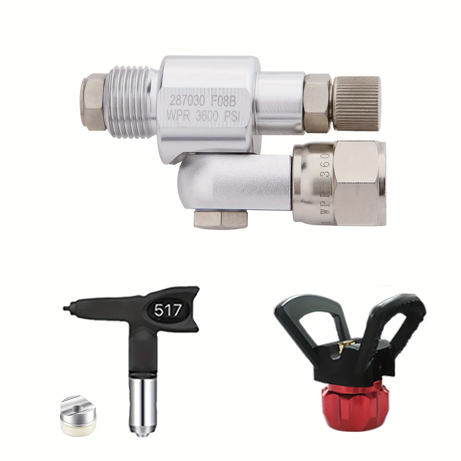 287030 CleanShot Shut-Off Valve Swivel Joint Extension for High Pressure Airless Paint Spray Gun Anti-Spitting Valve Airless Spr