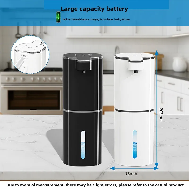 موزع صابون أوتوماتيكي جديد مطور لعام 2025، صابون رغوي بدون لمس مثبت على الحائط، آلة سائل لغسل الأطباق في المطبخ #4
