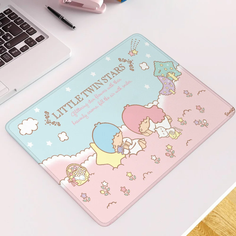 Keyboard Pad Small Cute Mouse Pad Anime LittleTwinStars Pc Gamer Girl Table Mat Mousepad Company Desk Accessories Game Mats Hot