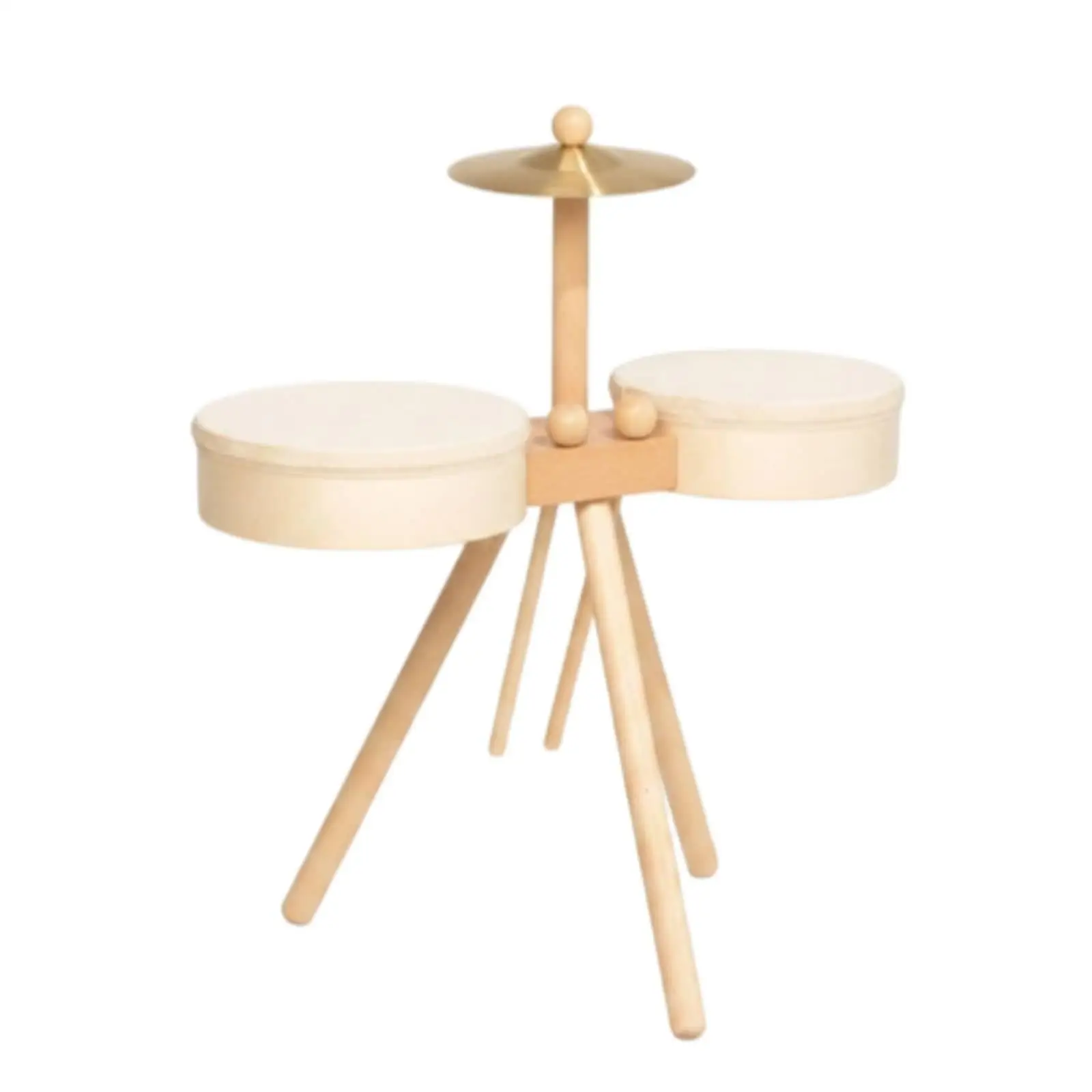 wooden-drum-toy-wood-finish-young-child-drum-kit-tripod-stand-infant-musical-instrument-set-for-young-children-pretend-play