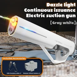Pistola de água automática super poderosa, brinquedo com absorção de água led, spray de alta pressão, brinquedos de piscina para crianças, meninos, presente
