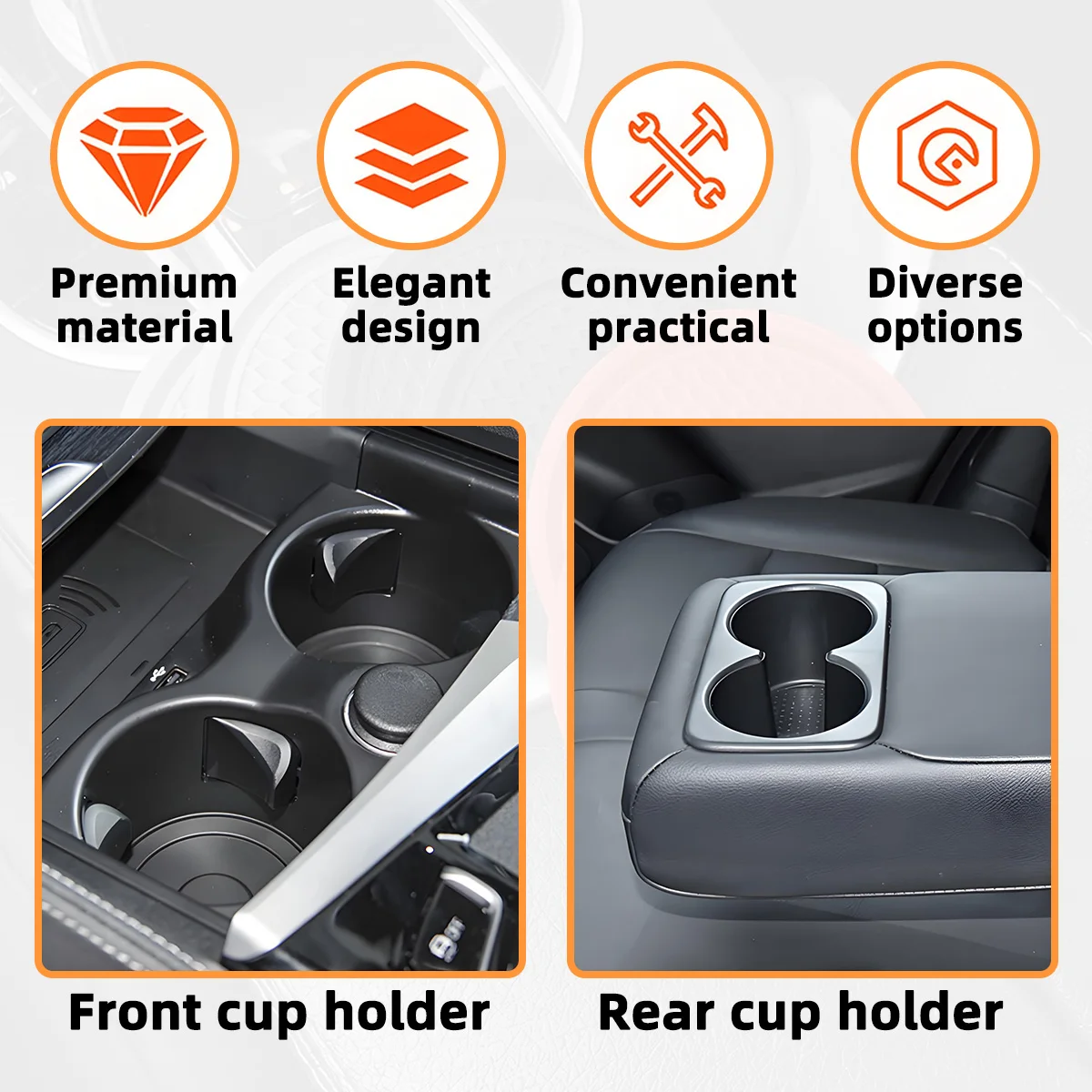 Yitong 1/2/4PCS Universal Anti Slip Cup Mat Car Cup Holder Insert Silicone Rubber Coaster Drink Pad for Auto Household Round