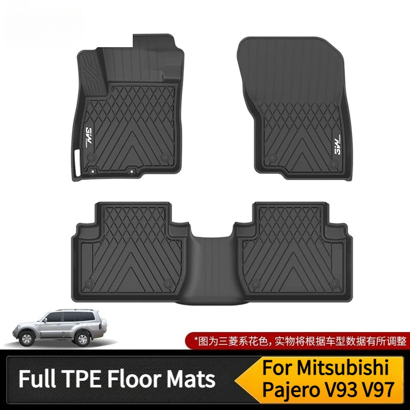 For Mitsubishi Pajero V93 V97 2006-2026 Full TPE Floor Mats, Environmentally Friendly, Odorless Carpet Interior Accessories