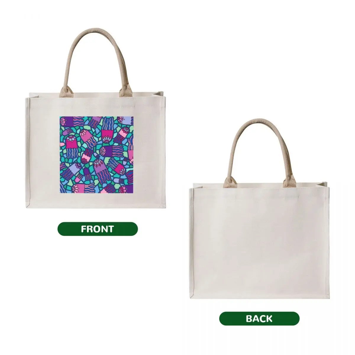 Mosaic Jellyfish || Ocean || Nature Tote Bag tote bag tote bags men eco bag folding