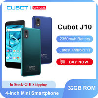 Cubot Smartphone 4-Inch Mini Phone-J10, 32GB ROM 2350mAh 5MP Rear Camera Google Android 11 Dual SIM Card 3G Telephone Face ID