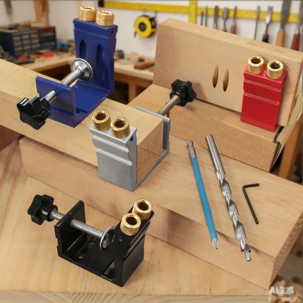 Adjustable Inclined Hole Locator 15 Degree Angle Woodworking Positioning Guide Auxiliary Drill Bit Fixture Precision Drilling To
