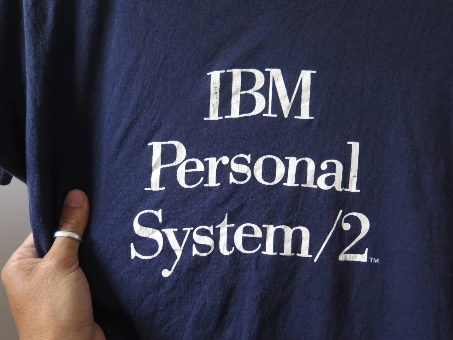 Vintage IBM Personal System 2 T Shirt Computer 80s Technology IT Rare 50 Classic Logo Design