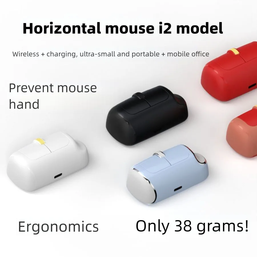 Ergonomics 2.4G/Bluetooth Wireless Horizontal Mouse Rechargeable Mute Mini Portable Mouse Hand Prevention Mice For PC Laptop