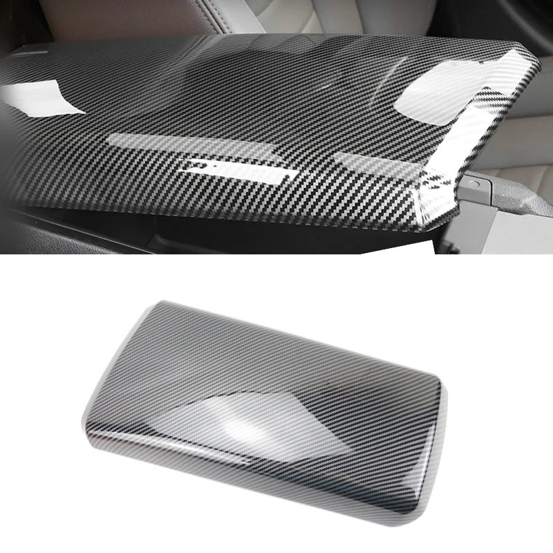 For BMW 3 4 Series G20 G21 G22 M Sport 2020-2021 Carbon Fiber Texture Center Console Lid Armrest Storage Box Cover Trim