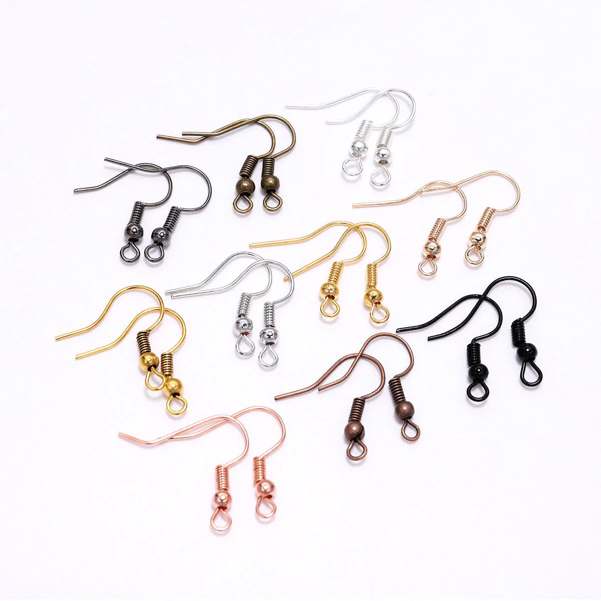 100pcs/Lot 20x17mm Alloy Ear Hooks Earrings Clasps Findings Earring Wires For Jewelry Making Charms Earrings Accessories