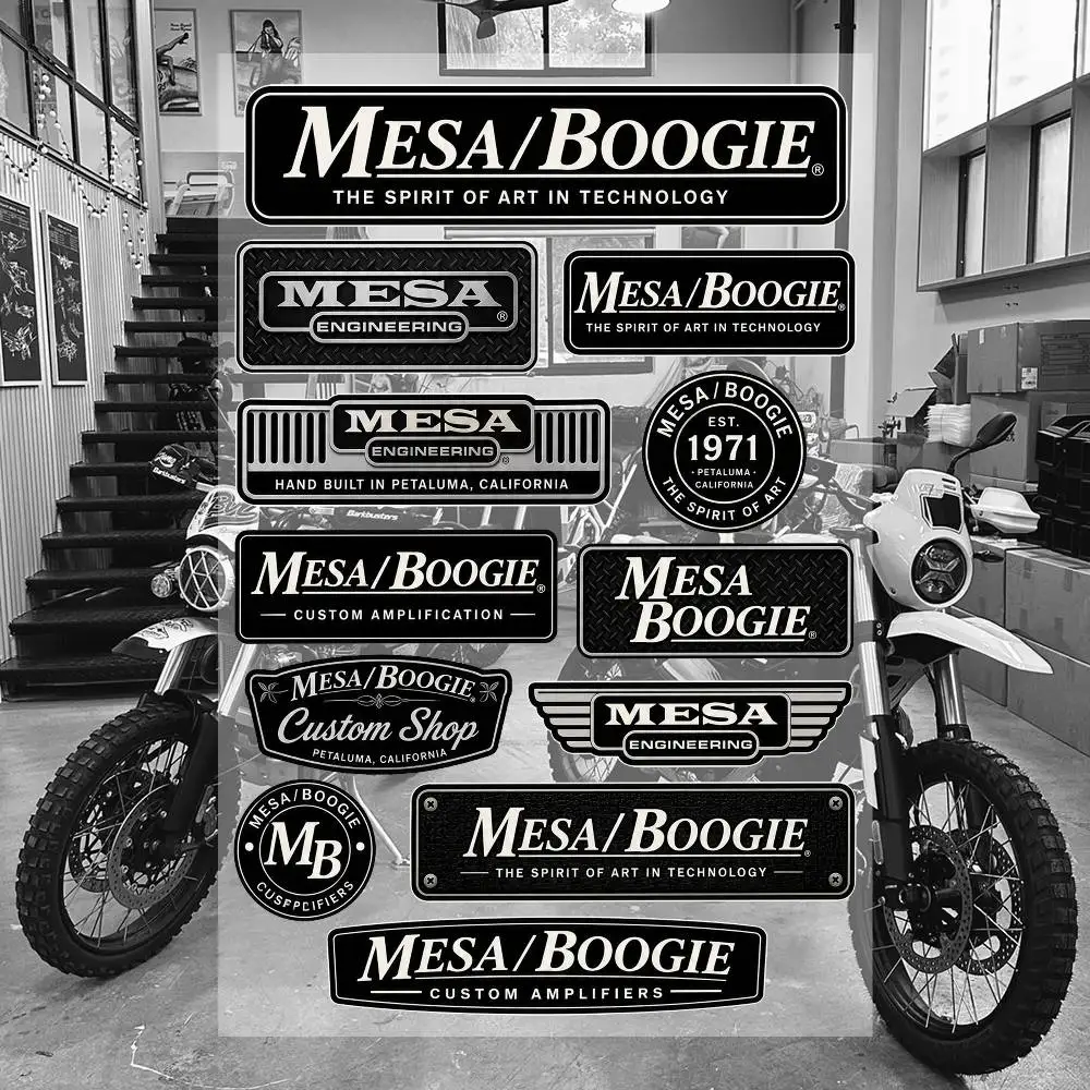 M-esa- BO-O-gie Ästhetische Graffiti-Aufkleber Wasserfeste PVC-Sticker für Auto Motorrad Skateboard Helm Notizbuch