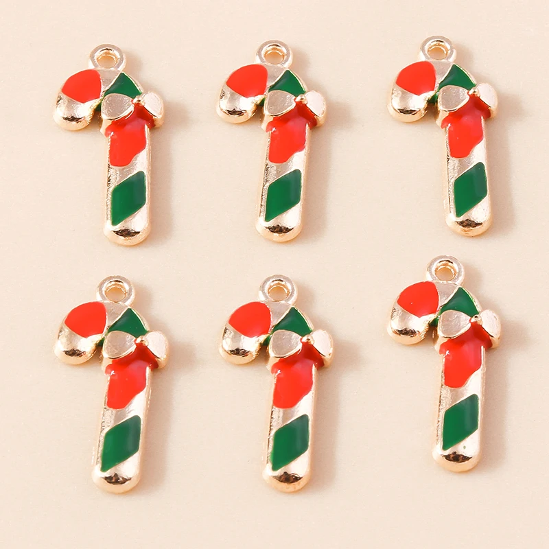 20 Stück Mix süße Emaille Weihnachten Schneemann Baum Hirsch Weihnachtsmann Charms Anhänger für Schmuckherstellung Halsketten Ohrringe DIY Geschenke – Detail 24