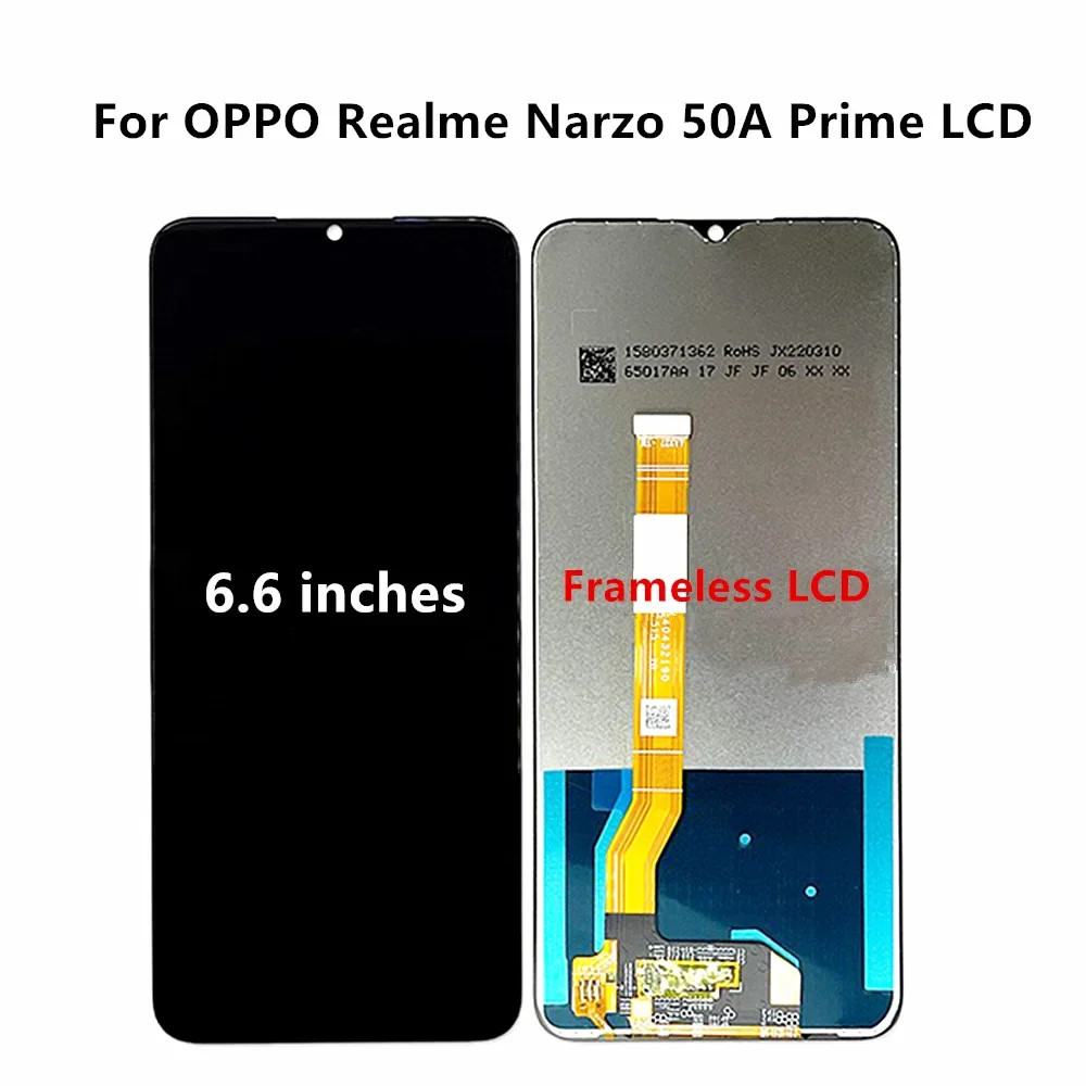 IPS LCD 6.6 inch For OPPO Realme Narzo 50A Prime RMX3516 LCD Display Touch Screen Digitizer Assembly Panel Replacemen