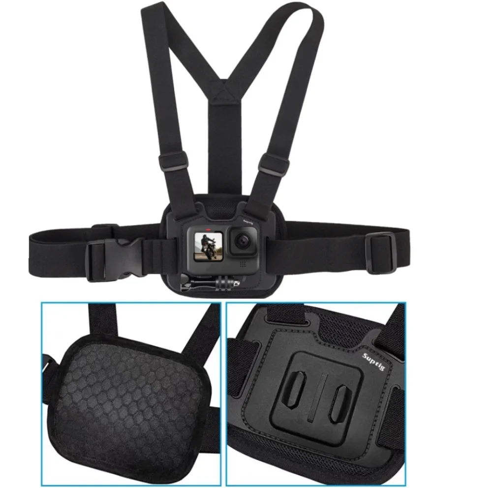 New Design Adjustable Chest Mount Harness Strap For GoPro Hero 12 11 10 9 8 SJCAM Insta360 X2 X3 DJI Osmo 3 4 Action Camera