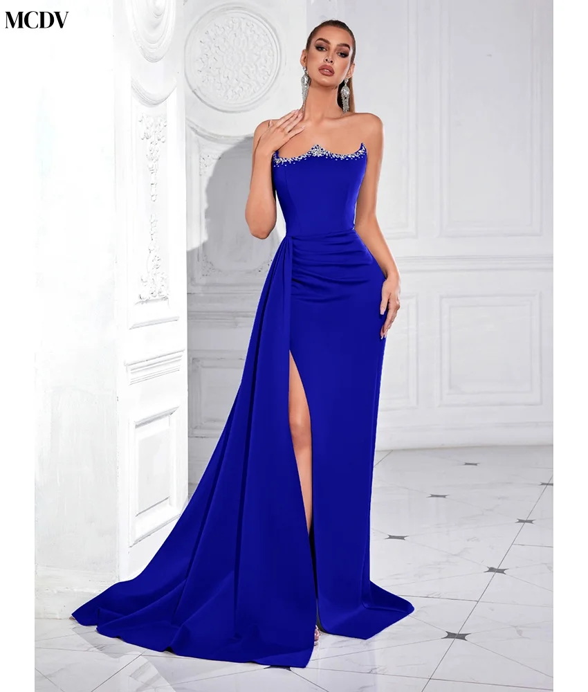 Vestido de noche de cristal con corte en A, Jersey de moda personalizado, escote en forma de corazón sin mangas, largo hasta el suelo, de alta calidad