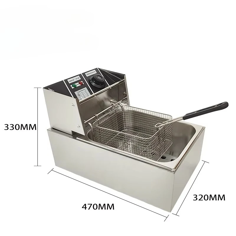 Table Top Single-tank Stainless Steel Electronic Fryer,Commercial Fryer