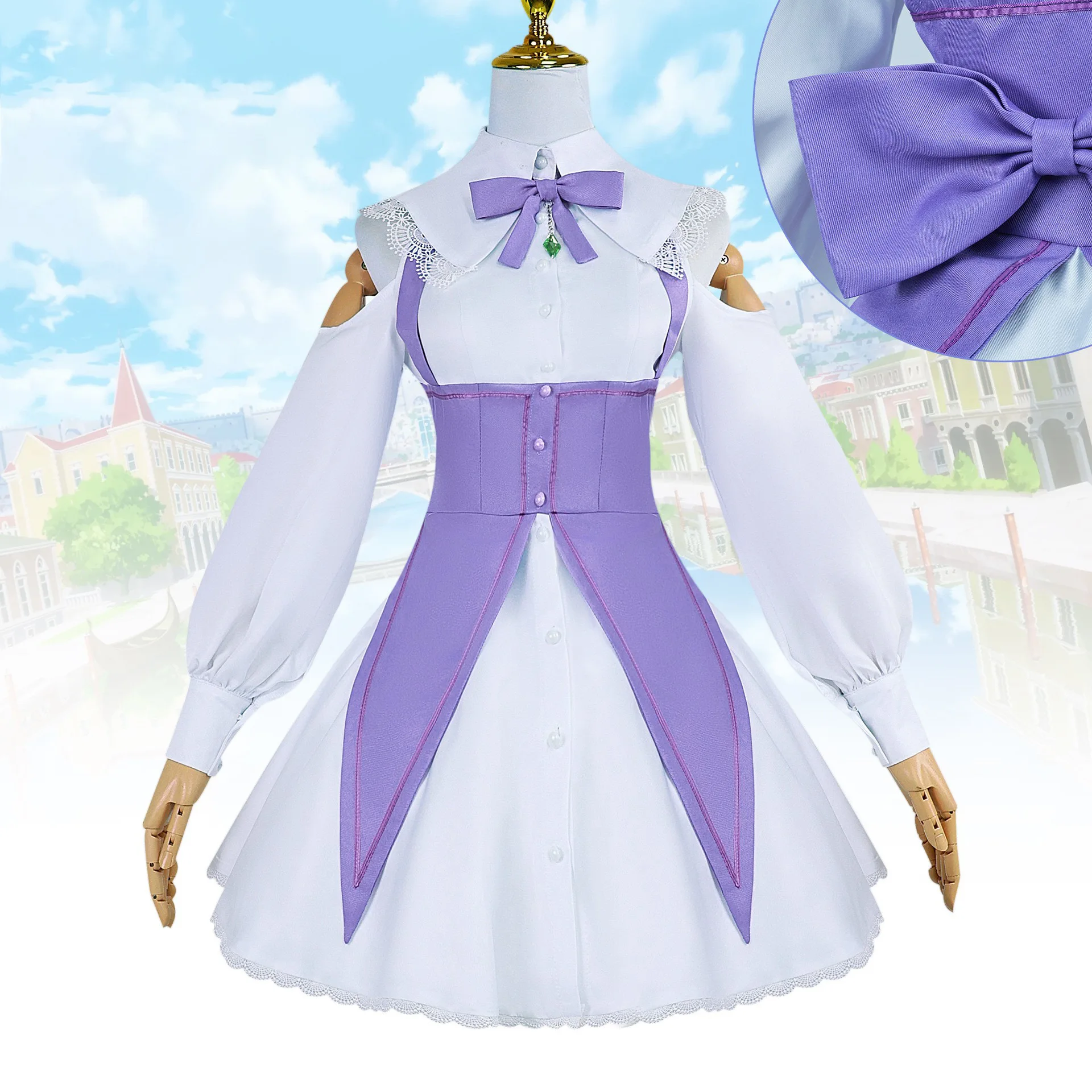 

Re:Zero - Starting Life in Another World Emilia Cosplay Costume Character Same Style Costume Props Wig Date Costume Cosplay
