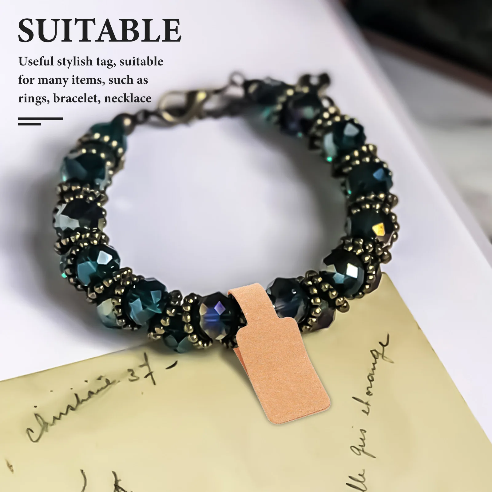 

300pcs Kraft Paper Tags Blank Necklace Hanging Price Labels For Jewelry Ring Bracelet Diy Crafts Wedding Favors Name Cards