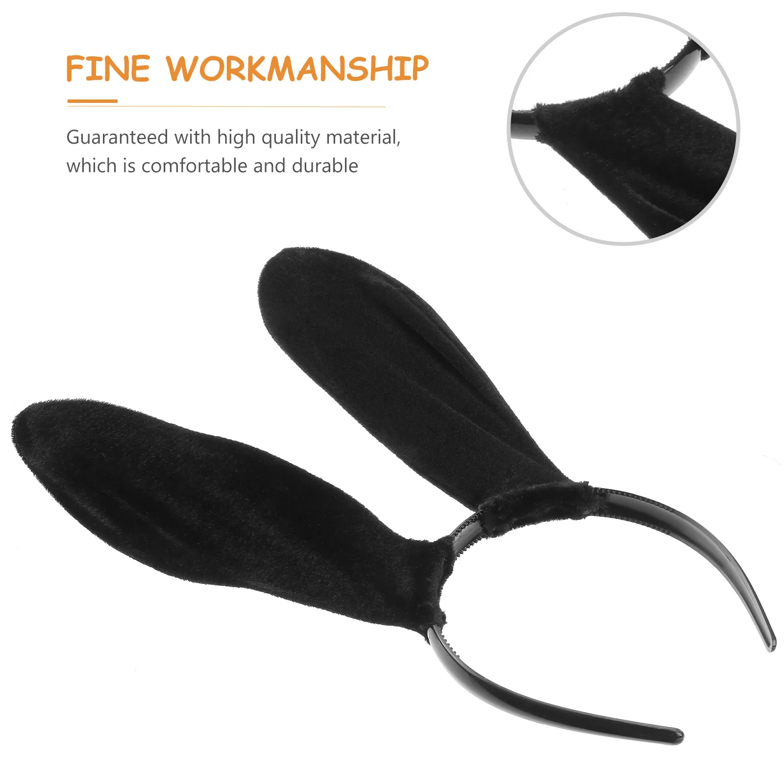 

Halloween Rabbit Ear Headband Black Creative Costume Accessory Party Carnival Masquerade Halloween Hair Decor Spider Headwear