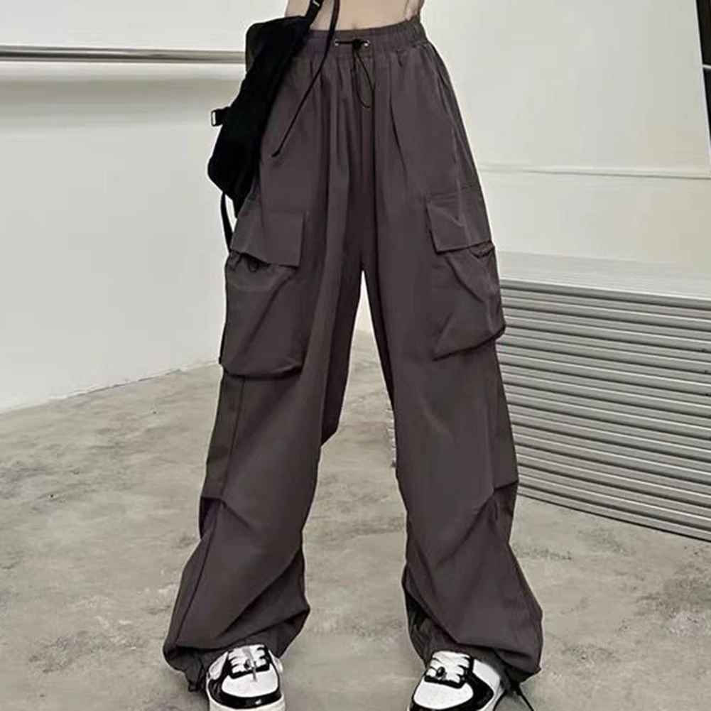 أزياء الساخن العلامة التجارية الجديدة المتناثرة السراويل Sweatpant الشارع الشهير السراويل خمر لا مرونة البوليستر واسعة الساق 1PCS