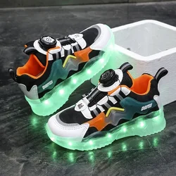 Children Glowing Sneakers Kid Luminous Sneakers for Boys Girls Led Colorful Sole Lighted Shoes Usb Charging Fashion Breathable